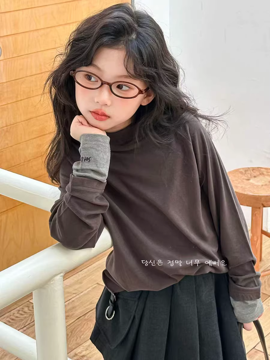 Áo thun có mũ trùm đầu cho bé gái Áo khoác trẻ em mùa thu Áo sơ mi cơ bản thân thiện với da dành cho trẻ lớn hơn Áo hoodie dài tay mùa thu dáng rộng vừa vặn