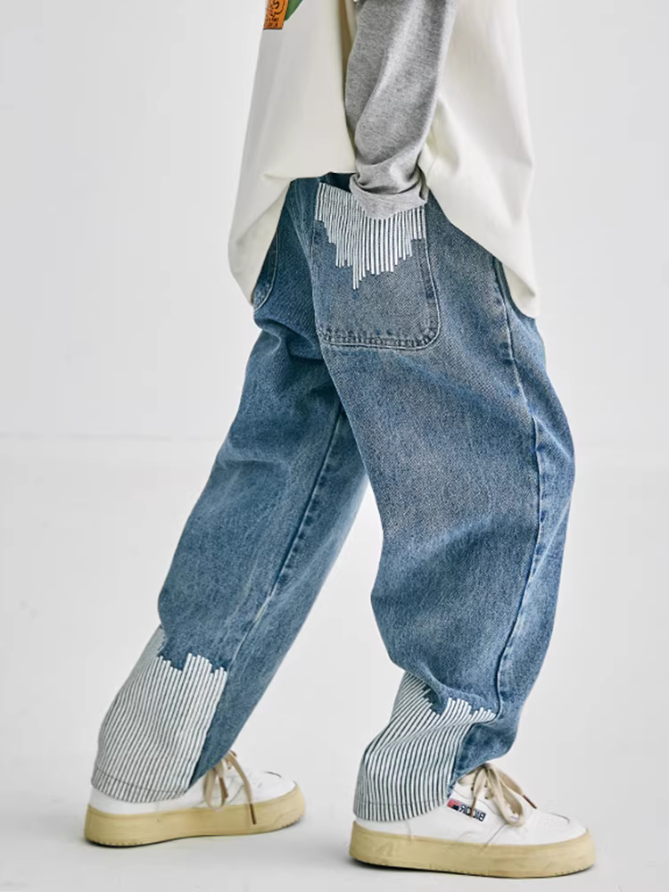 Quần bé trai xuân thu 2025 kiểu dáng mới thời trang và lịch lãm, quần jean thường ngày phong cách Hàn Quốc, quần áo trẻ em, quần áo mùa xuân cho trẻ mới biết đi