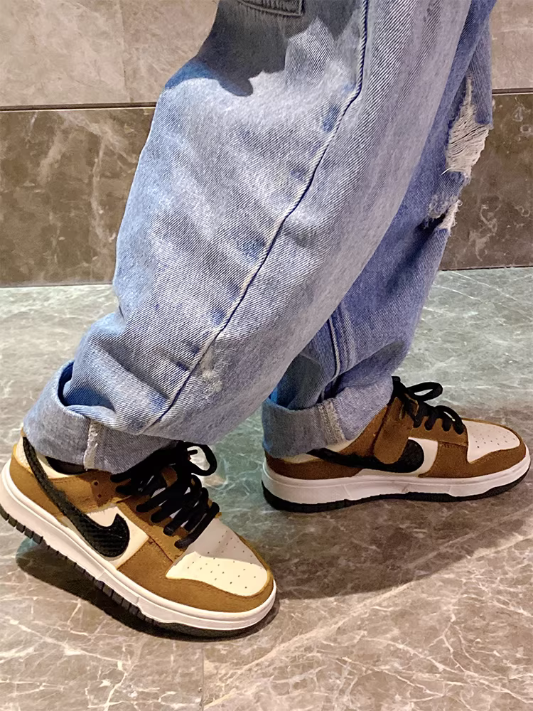 Giày trẻ em xuân thu 2025, giày thể thao da thật cho bé gái lớn, giày trẻ em thời trang thương hiệu cao cấp, giày trắng cổ thấp