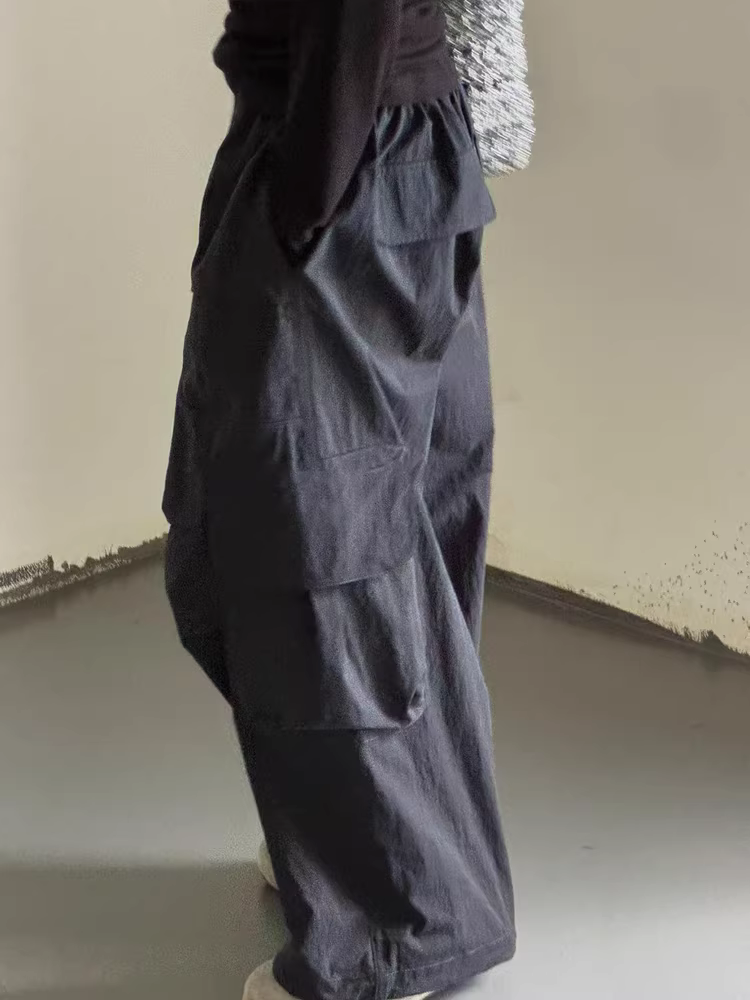 Quần cargo bé trai, quần thường ngày, quần dài, quần áo mùa thu bé gái, trang phục đồng điệu giữa cha mẹ và con cái, quần lính dù rộng rãi đa năng phong cách Hàn Quốc