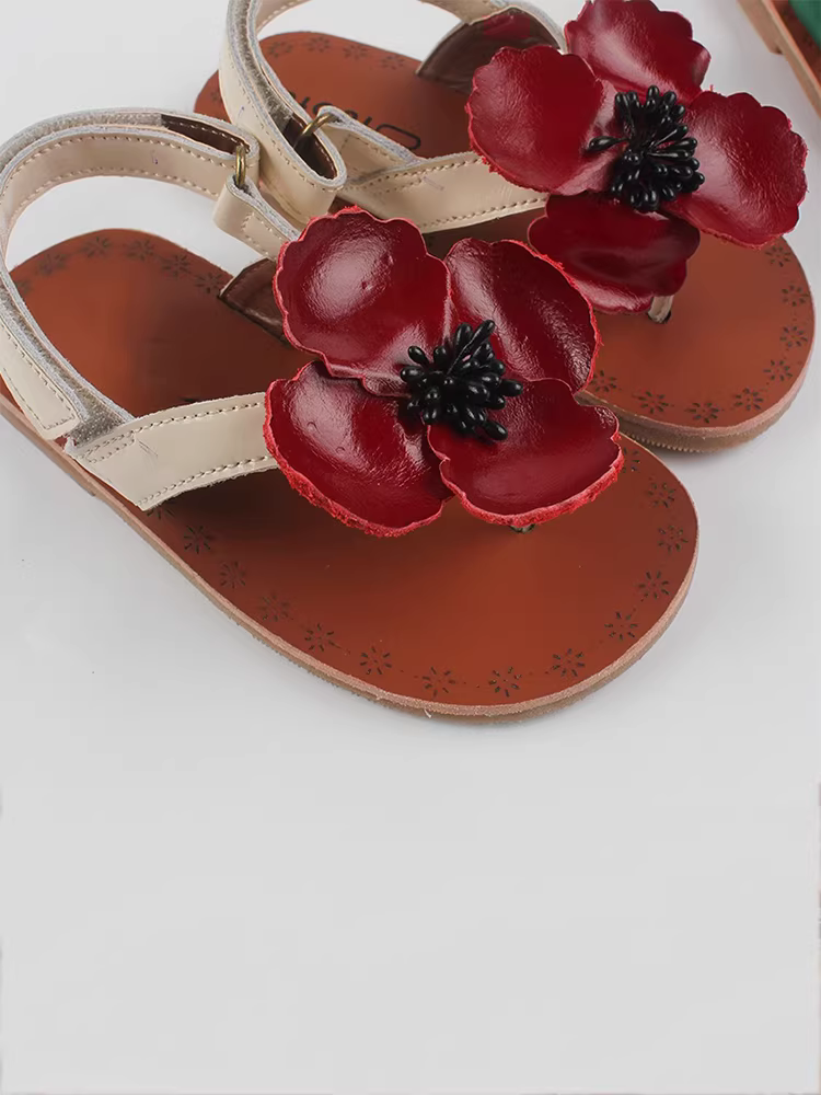 Giày dép nữ, dép xỏ ngón hoa, kiểu mới hè 2025, giày đi biển thời trang trẻ em, giày trẻ em đế mềm thời trang