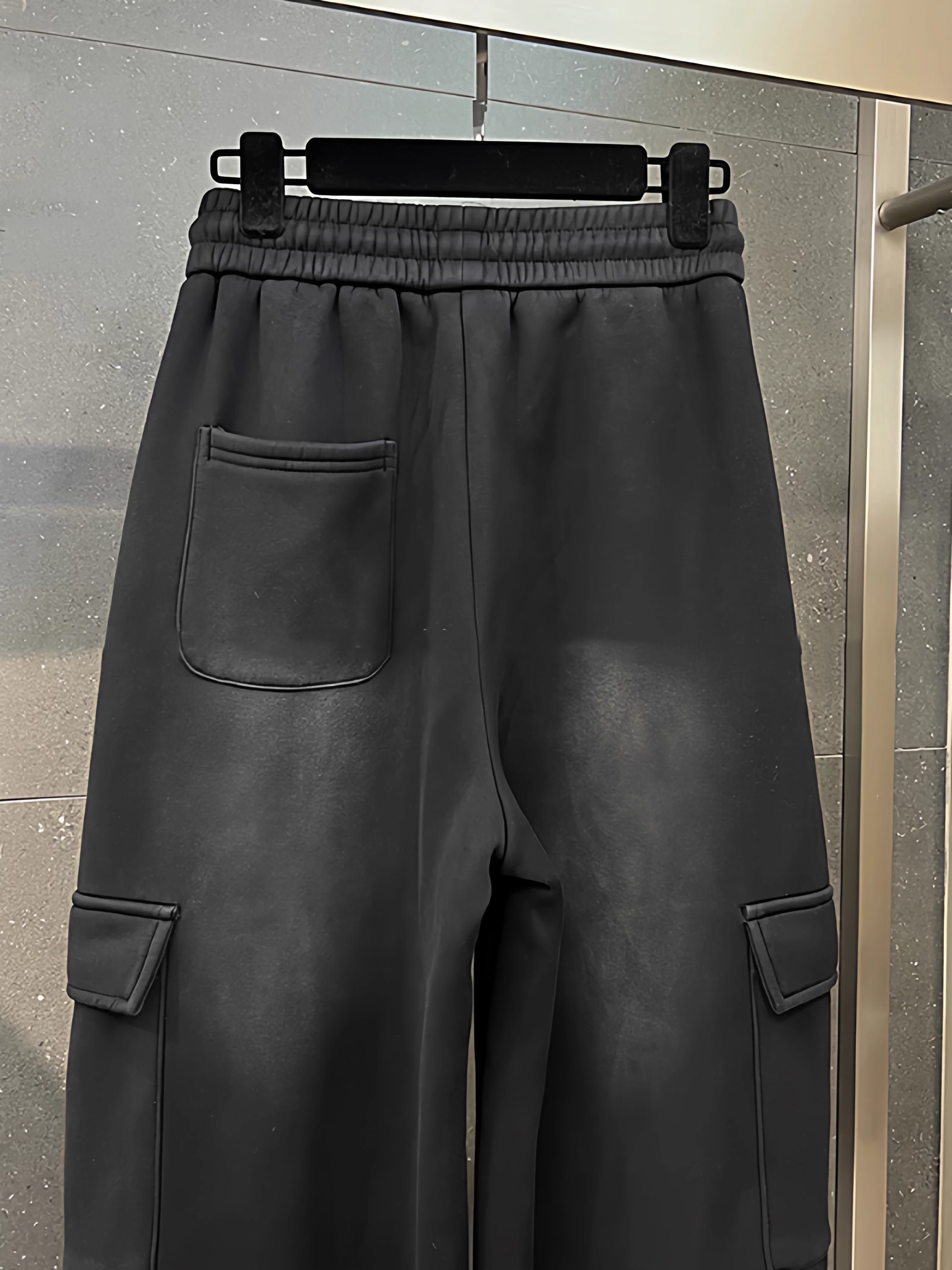 Quần jogger nỉ cao cấp mùa đông 2025 kiểu mới dành cho bé gái, quần cargo nhiều túi dáng rộng ống thẳng cho bé trai lớn tuổi