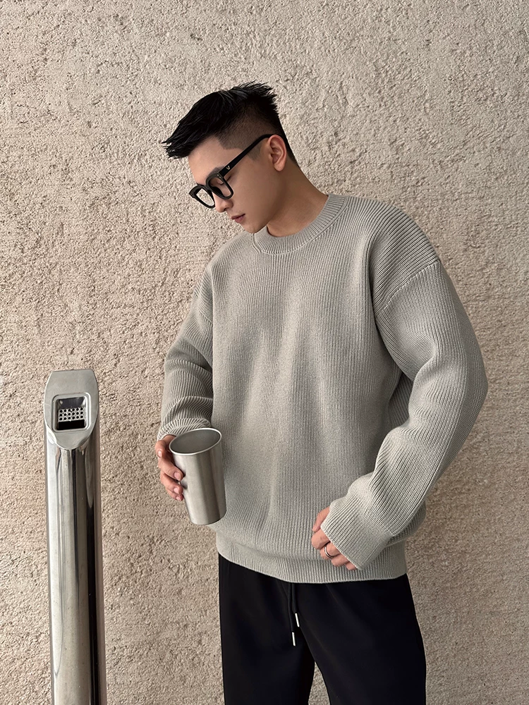 Trang phục số 22 [Áo len chống xù hạng A] Áo len nặng mùa đông 700g Áo len dệt kim ấm áp dành cho nam