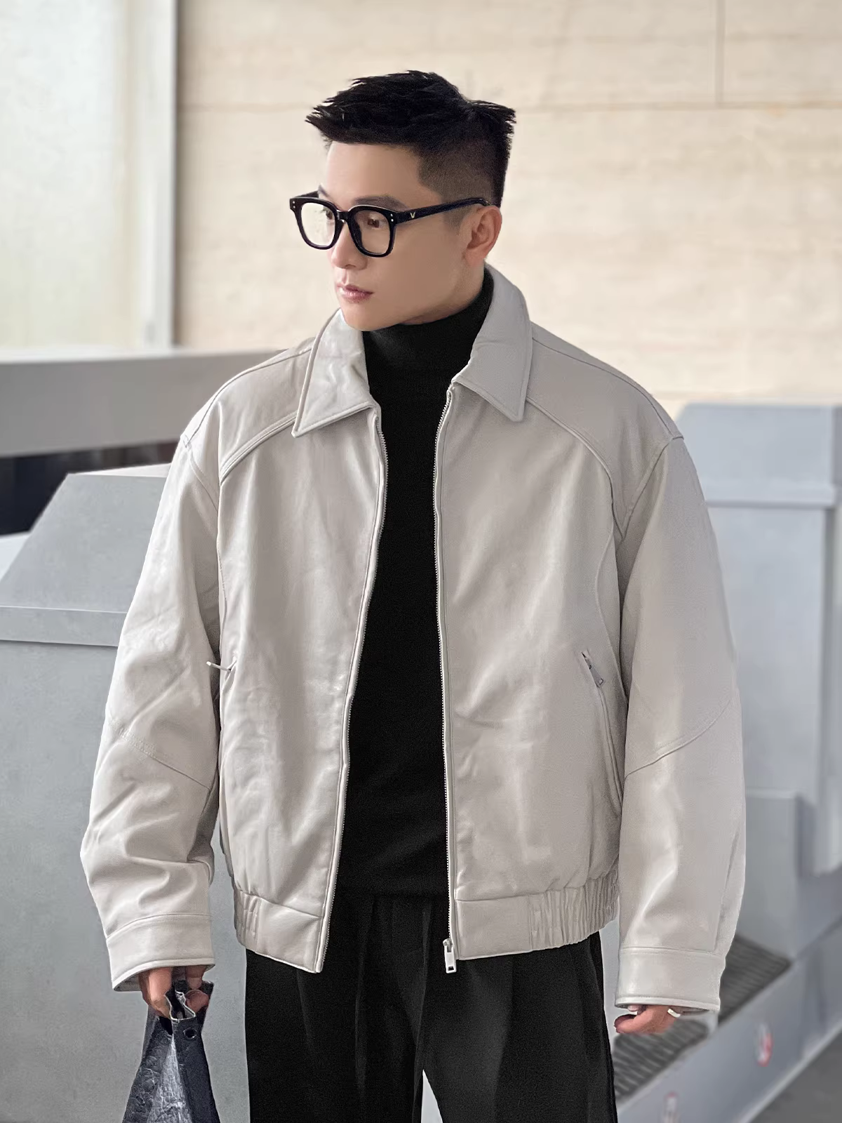 Trang phục số 22 có áo khoác da dày dặn ấm áp mùa đông tiêu chuẩn quốc gia mới 90 màu trắng, áo khoác ngoài nam.