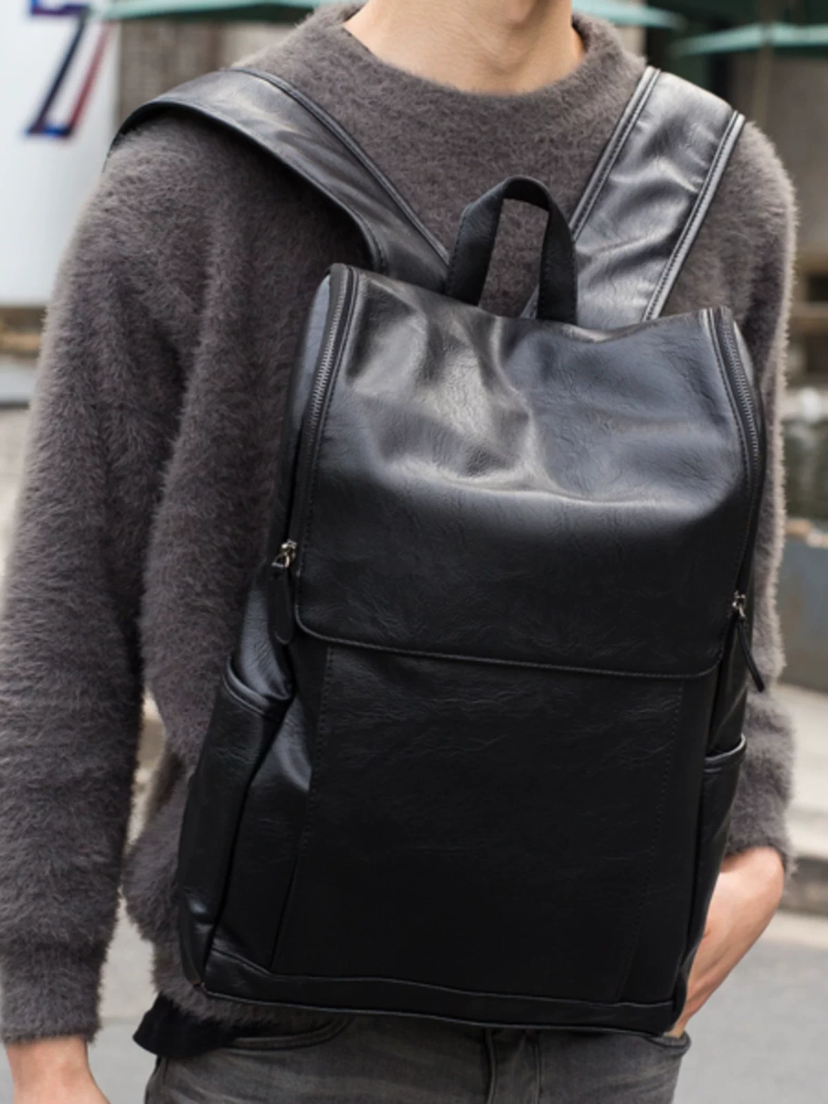 Ba lô nam thời trang mới 2025 chất liệu da mềm, túi du lịch nam, cặp học sinh, ba lô đi làm, ba lô du lịch