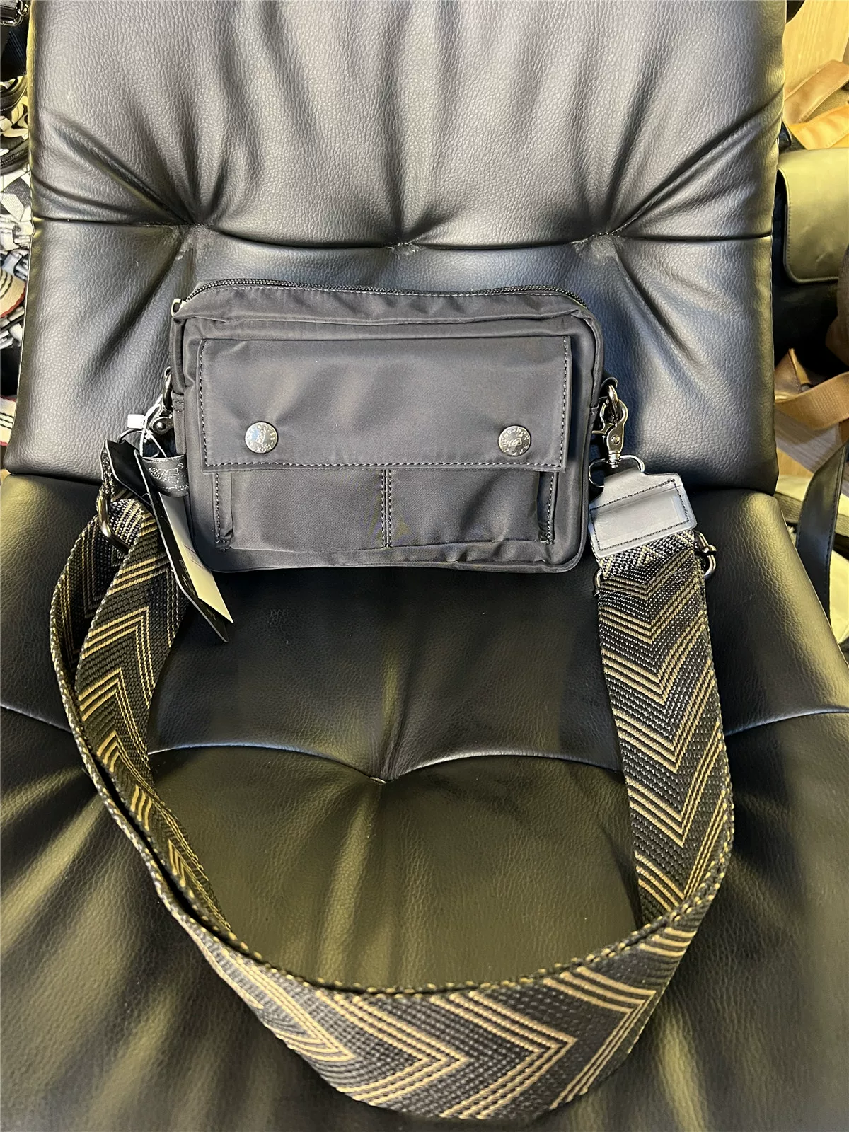 Túi đeo chéo nam nylon thời trang threebox phong cách Nhật Bản dành cho giới trẻ unisex túi đeo vai ruy băng túi đựng điện thoại nhẹ