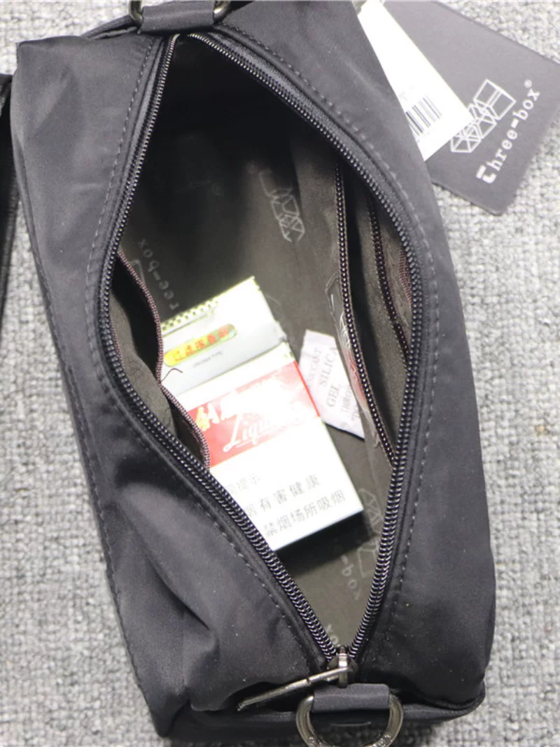 Ba hộp túi đeo vai vải Oxford thời trang dành cho nam, túi đeo chéo vải nylon thông thường, túi vuông nhỏ thời trang phong cách Nhật Bản