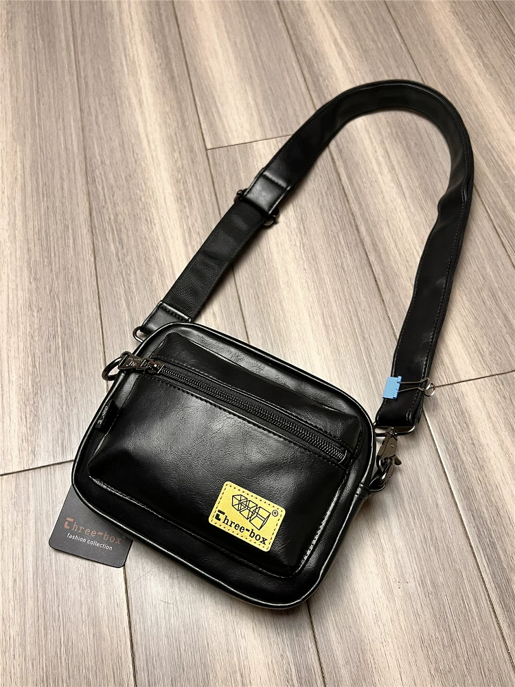 Ba hộp túi đeo chéo đơn giản thời thượng dành cho nam, túi đeo chéo đơn giản phong cách retro, túi đựng điện thoại ngoài trời phong cách Nhật Bản và Hàn Quốc.