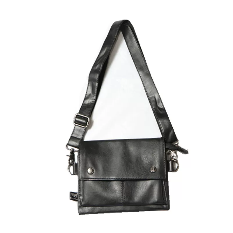 Túi đeo vai nam phong cách Hàn Quốc ba ngăn mới thời thượng phong cách Nhật Bản, chất liệu da mềm retro, balo đeo chéo phổ biến, túi đeo chéo nhỏ gọn