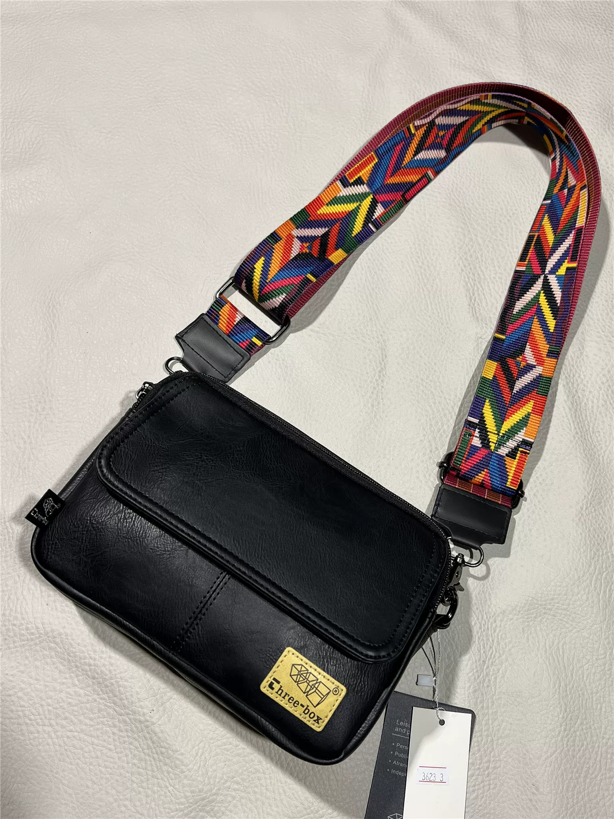 Túi đeo chéo ba ngăn thời trang giản dị kiểu Nhật dành cho giới trẻ nam nữ, túi đeo vai thể thao, balo đựng điện thoại di động phong cách ins