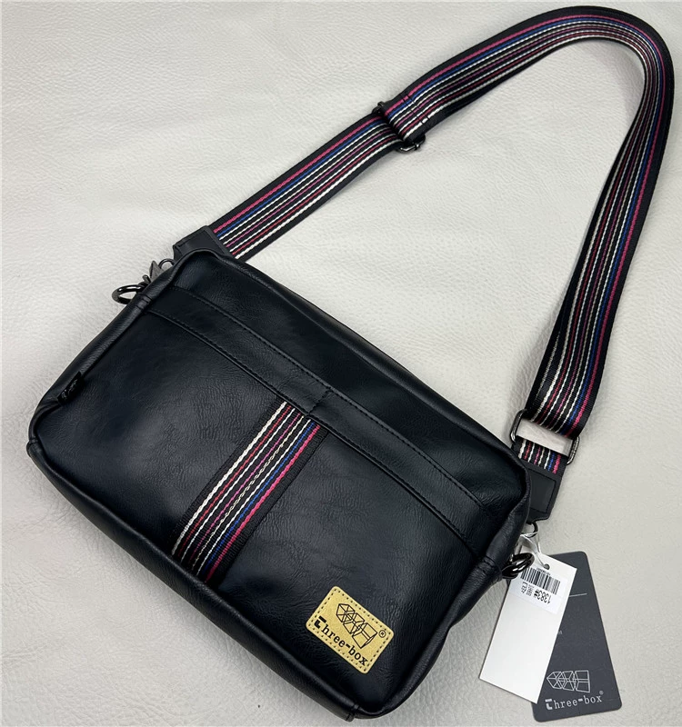 Túi xách nam thời trang threebox, túi đeo vai nam sọc ruy băng, túi đeo chéo ngoài trời hợp thời trang, ba lô nữ