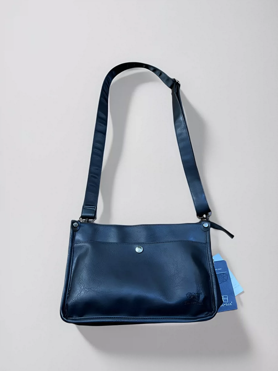 Túi đeo chéo nam da mềm thời trang 2025 cao cấp chất liệu PU, phong cách Nhật Hàn trẻ trung đơn giản, kiểu dáng ngang