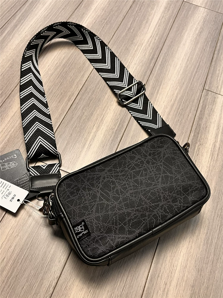 Túi đeo chéo nam thời trang ba ngăn, họa tiết đổi màu, kiểu dáng mới, balo nhỏ gọn, phong cách casual