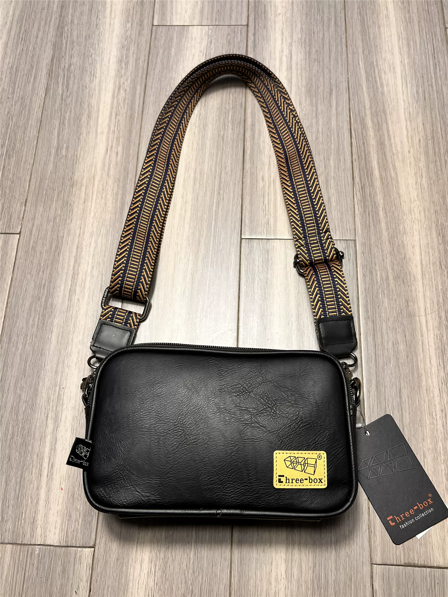 Túi đeo chéo phong cách Hàn Quốc và Nhật Bản, túi đeo vai nam thời trang, túi vuông nhỏ đa năng, đơn giản, hợp thời trang kiểu Nhật