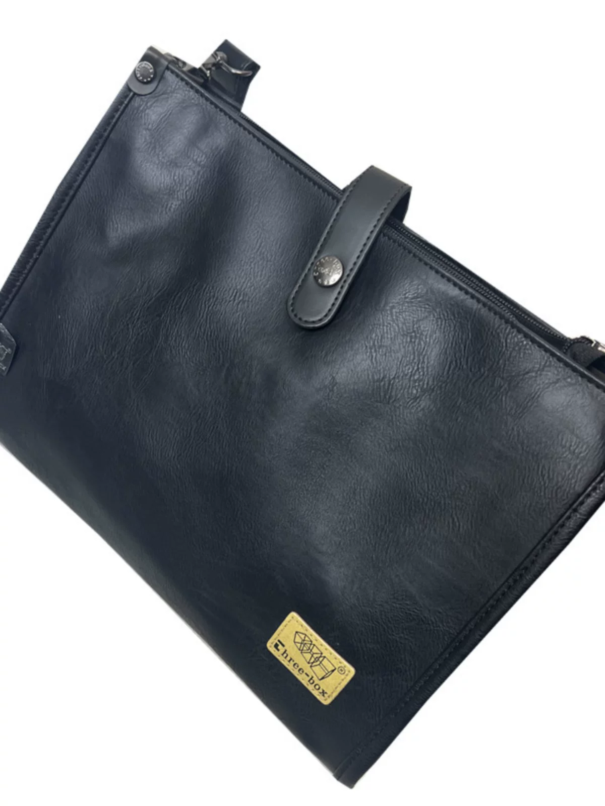 Túi đeo vai nam hợp thời trang Threebox, túi đeo chéo da mềm PU phong cách Hàn Quốc thời trang, ba lô đeo chéo dành cho sinh viên