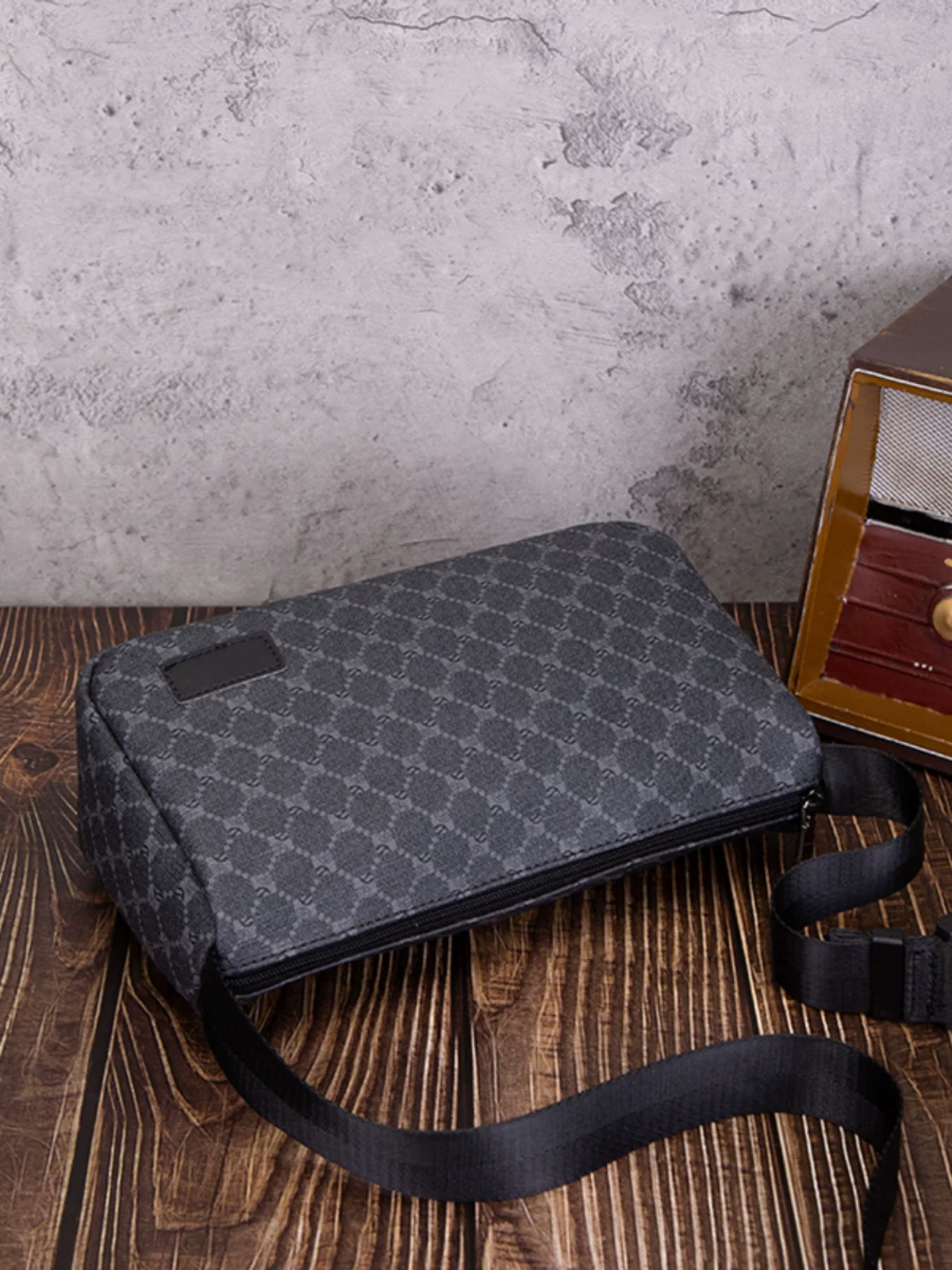 Túi đeo chéo nam phong cách Trung Hoa thời thượng 2025, túi đeo chéo nhỏ họa tiết ca rô Nhật Bản và Hàn Quốc, túi đeo chéo công sở, ba lô nhỏ họa tiết ca rô nữ