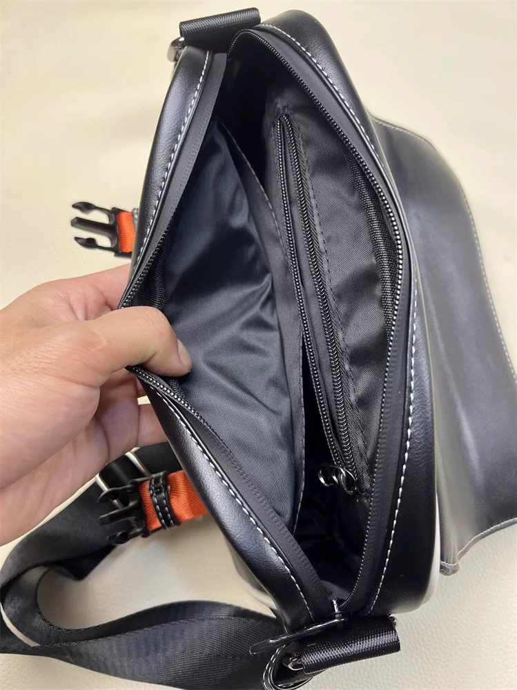 Túi đeo chéo kẻ caro thời trang mới 2024, túi nam thời thượng, túi đeo vai kiểu messenger, balo nắp gập đi xe máy