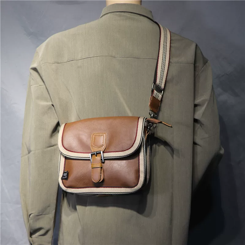 Túi đeo vai nữ thời trang ba ngăn 2024, túi đeo chéo nam cá tính phong cách đường phố Hàn Quốc và Nhật Bản, túi nam dệt vintage