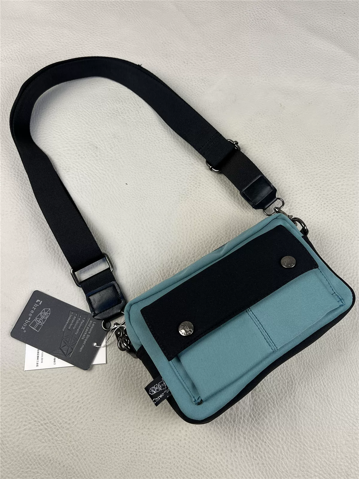 Ba hộp túi đeo vai mini bằng cotton nguyên chất, túi đeo chéo nam thương hiệu thời thượng, ba lô vải canvas, túi đựng điện thoại thể thao nhẹ, túi xách nữ