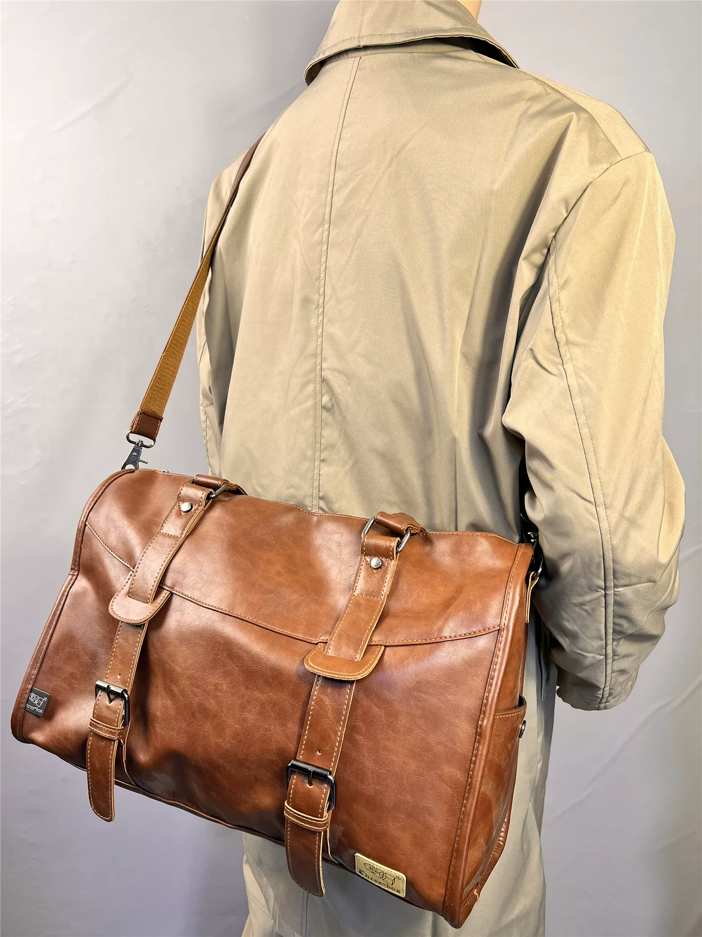 Túi xách nam ba ngăn dung tích lớn, túi đeo chéo nam công sở, túi du lịch ngắn ngày ngoài trời