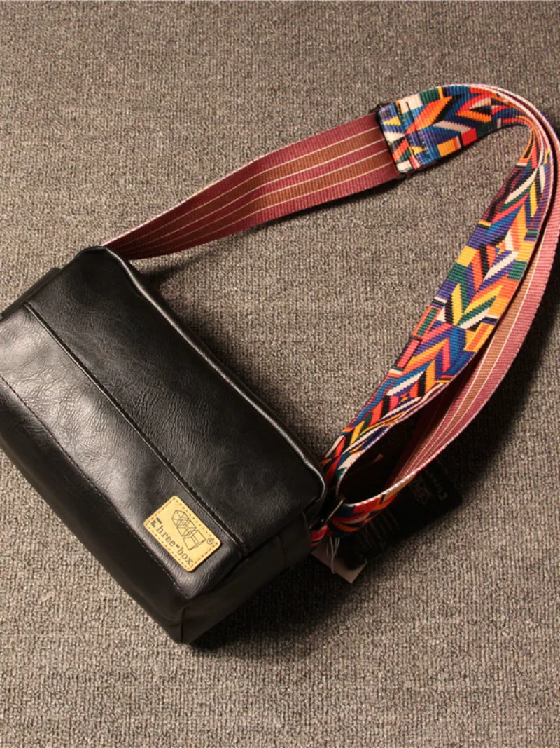 Túi đeo vai nam ba ngăn thời trang phong cách Nhật Bản và Hàn Quốc, túi đeo chéo thể thao unisex, túi vuông nhỏ đựng điện thoại