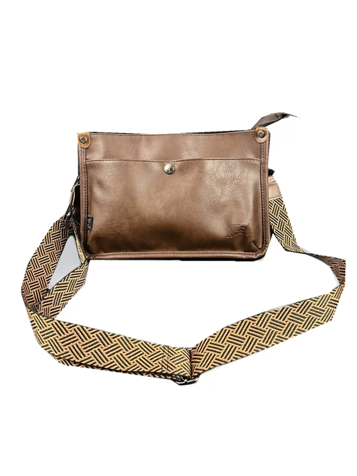 Túi đeo vai nam ba ngăn kiểu dáng đơn giản, đa năng, phong cách retro, thích hợp đi làm, đựng điện thoại, đeo chéo