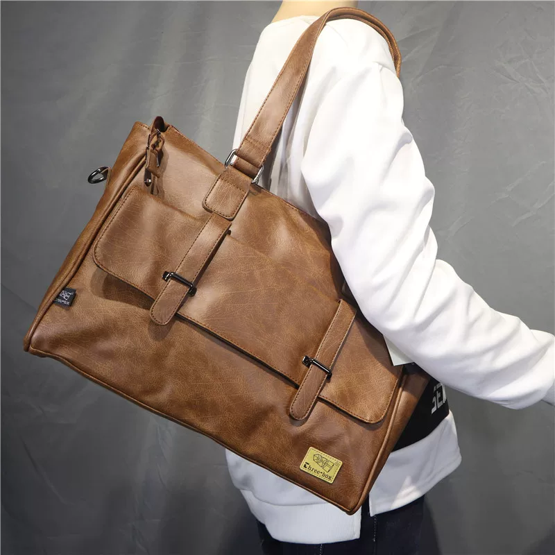 Ba hộp túi xách nam hợp thời trang, túi đeo chéo nam công sở thời trang, túi xách lớn, cặp đựng máy tính, ba lô du lịch