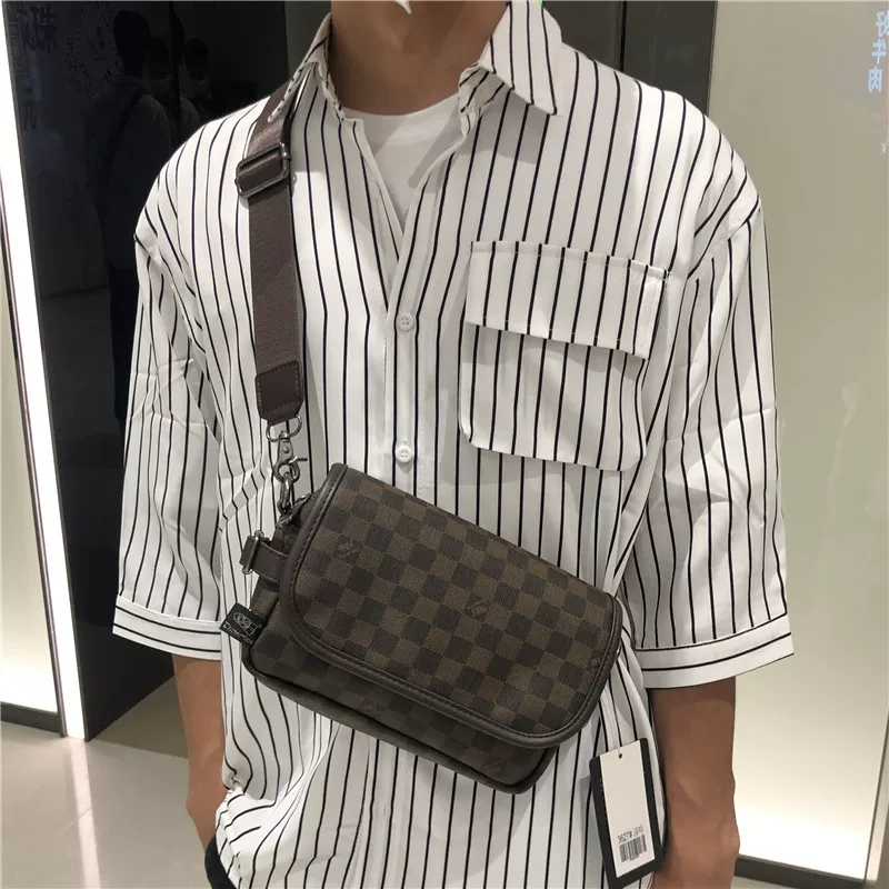 Túi đeo vai unisex thời trang ba ngăn kiểu dáng Hàn Quốc, phong cách hip-hop, balo đeo chéo nam ngoài trời