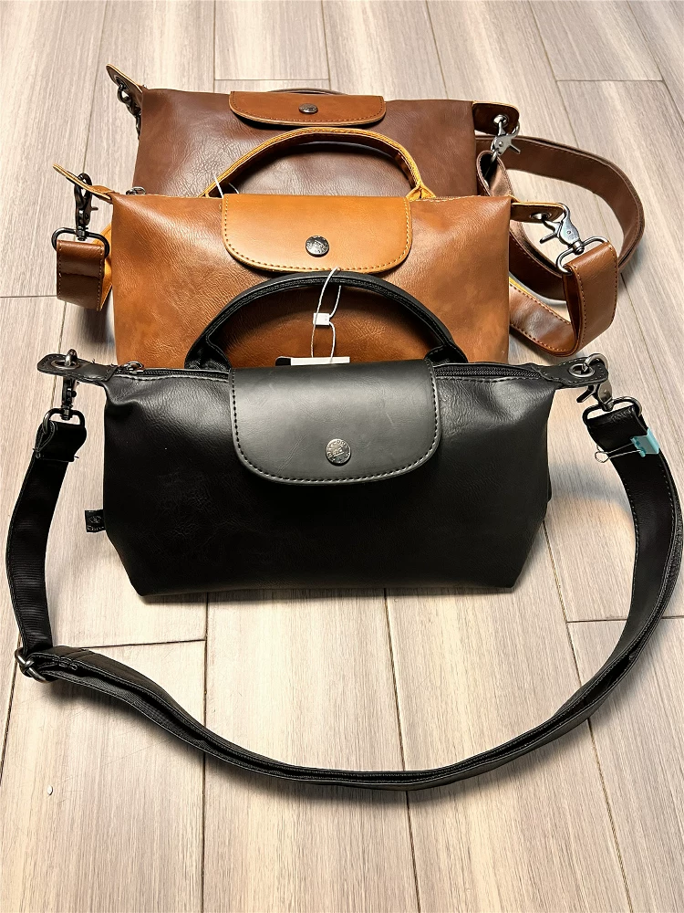 Túi đeo vai đa năng ba ngăn, balo mini dành cho nam và nữ, phong cách retro Nhật Bản và Hàn Quốc, túi đeo chéo đi làm