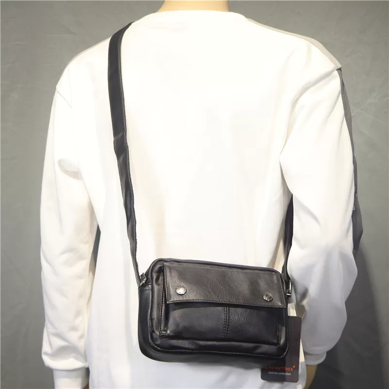 Ba lô đeo chéo đơn giản hợp thời trang dành cho nam giới ba lô đeo chéo phong cách Nhật Bản nhiều ngăn túi đeo vai nam phong cách retro túi đeo chéo nhỏ