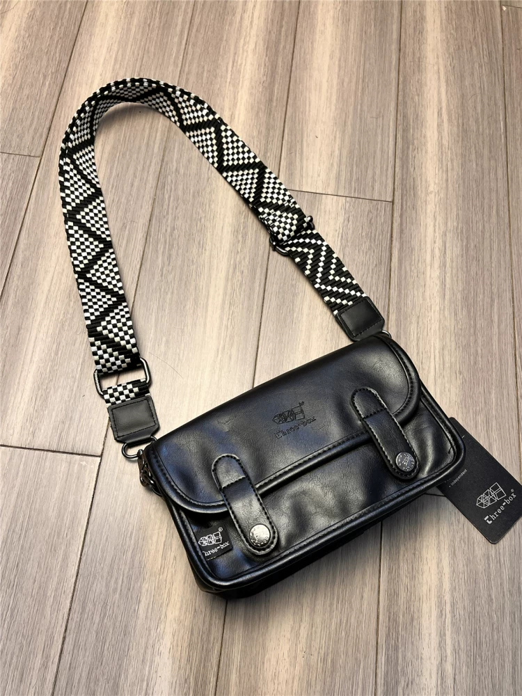 Túi đeo chéo thời trang Three-Box, túi nhỏ tiện dụng, mẫu mới 2025, túi điện thoại mini, túi đeo vai nam thời trang