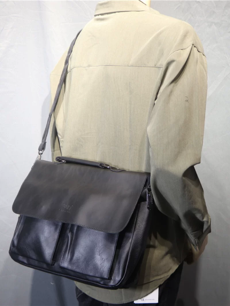 Túi xách nam công sở Threebox thời trang phong cách retro Nhật Bản, túi đeo vai nam cá tính, cặp đeo chéo thương hiệu thời thượng