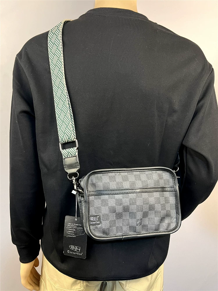 Túi đeo chéo nam kẻ caro 2025, túi đeo vai caro đa năng, đơn giản, giản dị, nhẹ, túi nhỏ, balo nam