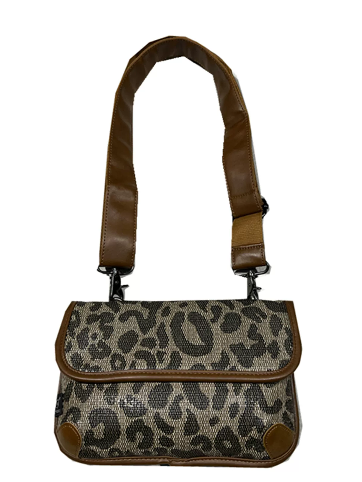 Ba lô nhỏ đeo chéo in họa tiết da báo thời trang ba lô nhỏ đeo vai hình đầu hổ thời trang túi da mềm hợp thời trang