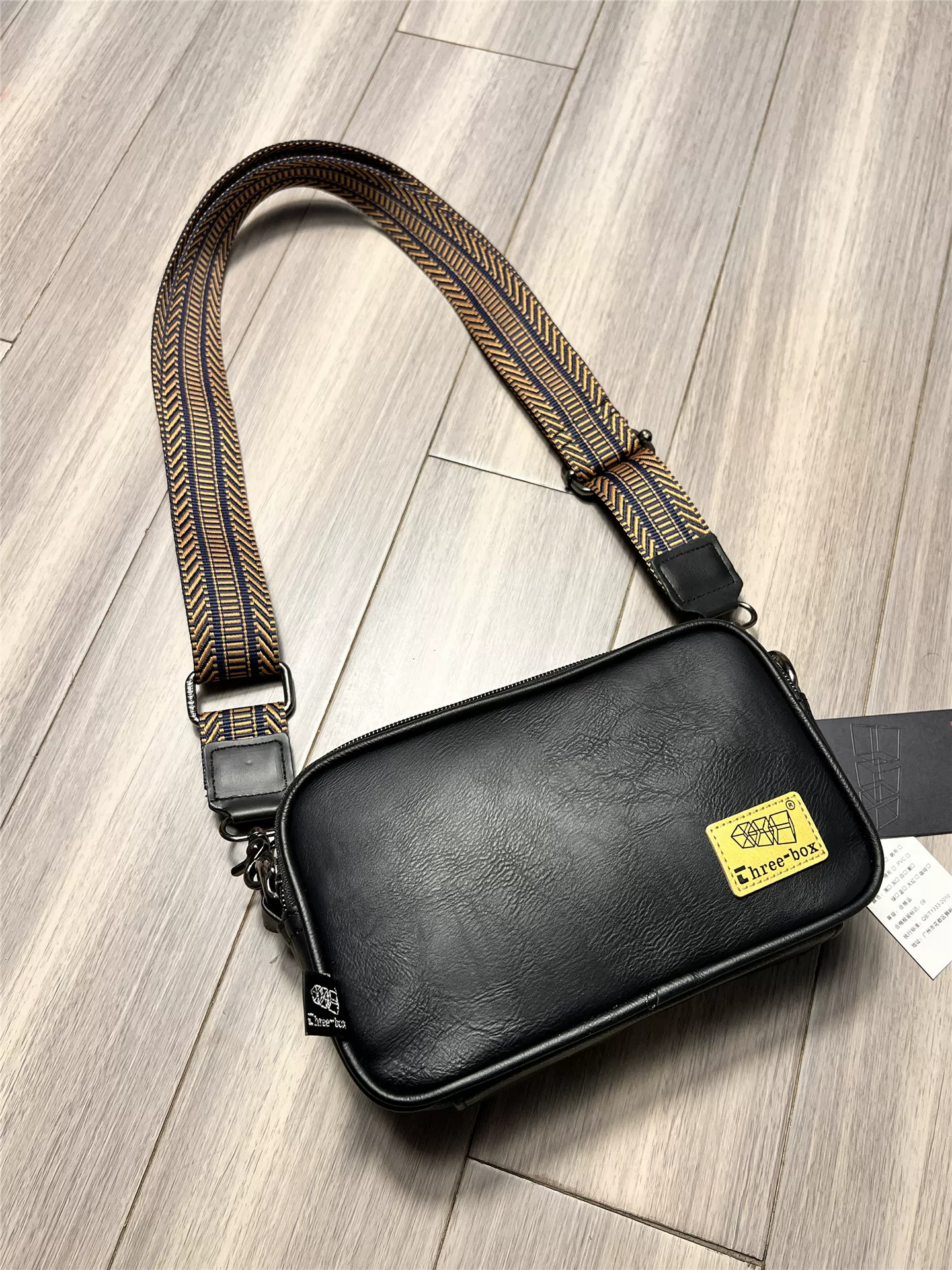 Túi đeo chéo phong cách Hàn Quốc và Nhật Bản, túi đeo vai nam thời trang, túi vuông nhỏ đa năng, đơn giản, hợp thời trang kiểu Nhật