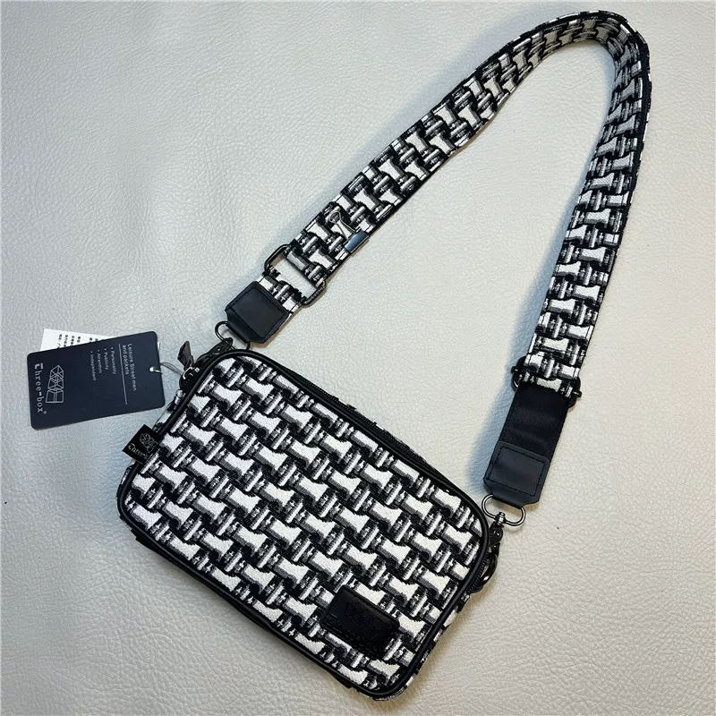 Túi đeo chéo nữ canvas phong cách Hàn Quốc và Nhật Bản ba ngăn Túi đeo vai thể thao nam phong cách Anh Túi đựng điện thoại phong cách Hàn Quốc