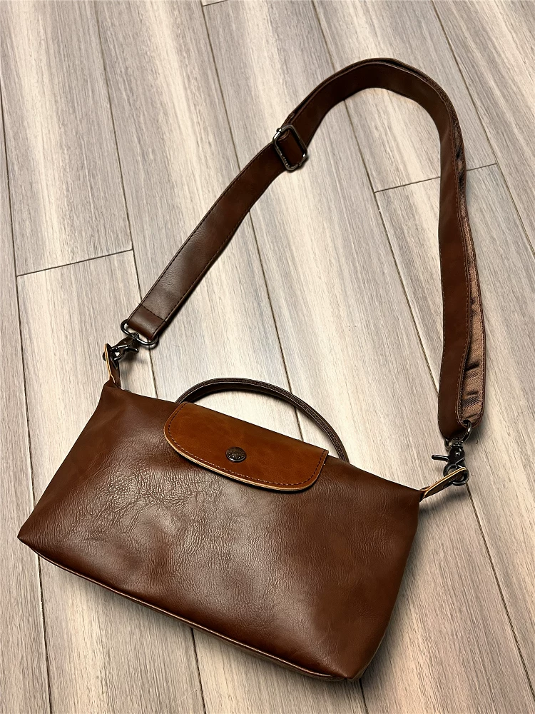 Túi đeo vai đa năng ba ngăn, balo mini dành cho nam và nữ, phong cách retro Nhật Bản và Hàn Quốc, túi đeo chéo đi làm