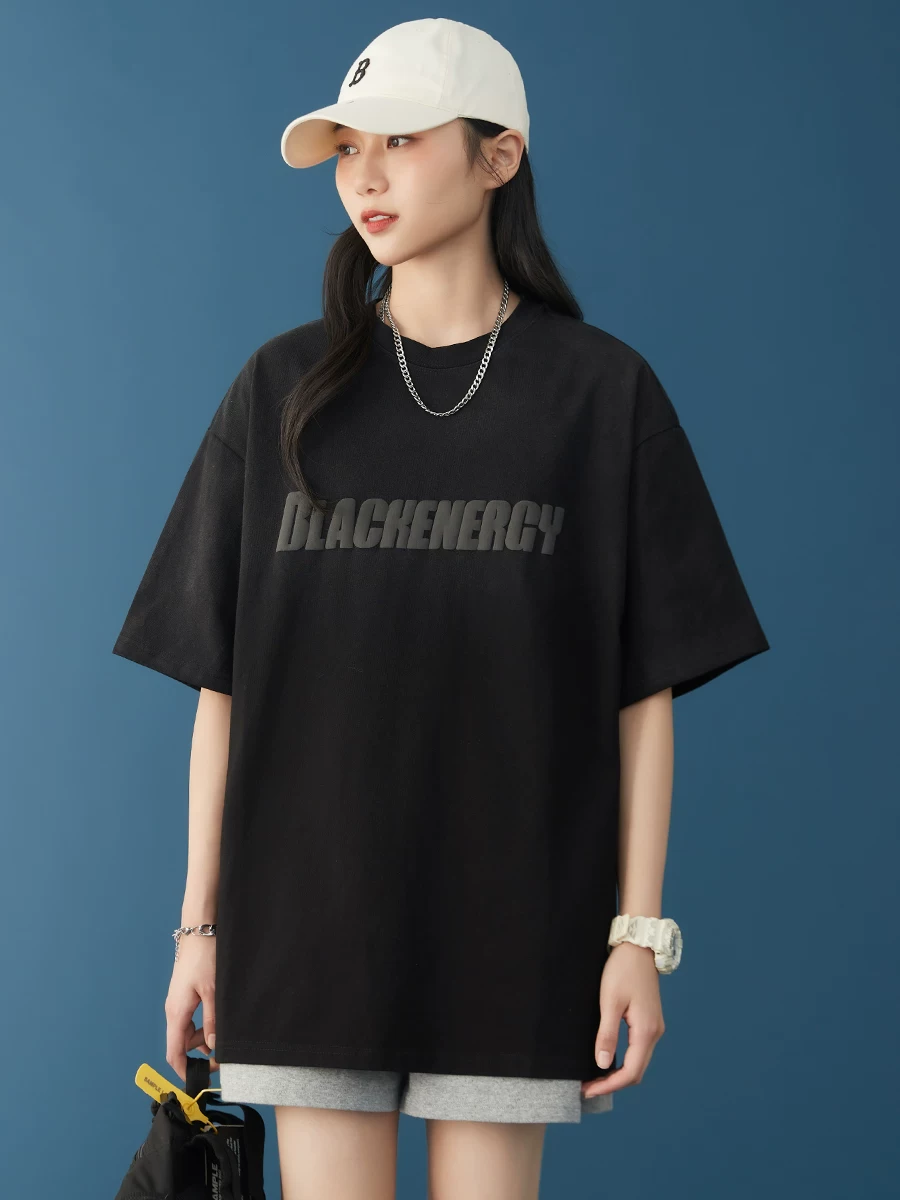 Áo thun nữ tay ngắn màu gradient cao cấp, kiểu vintage, nhuộm tie-dye, chất liệu cotton nguyên chất, dáng rộng, phong cách ins.