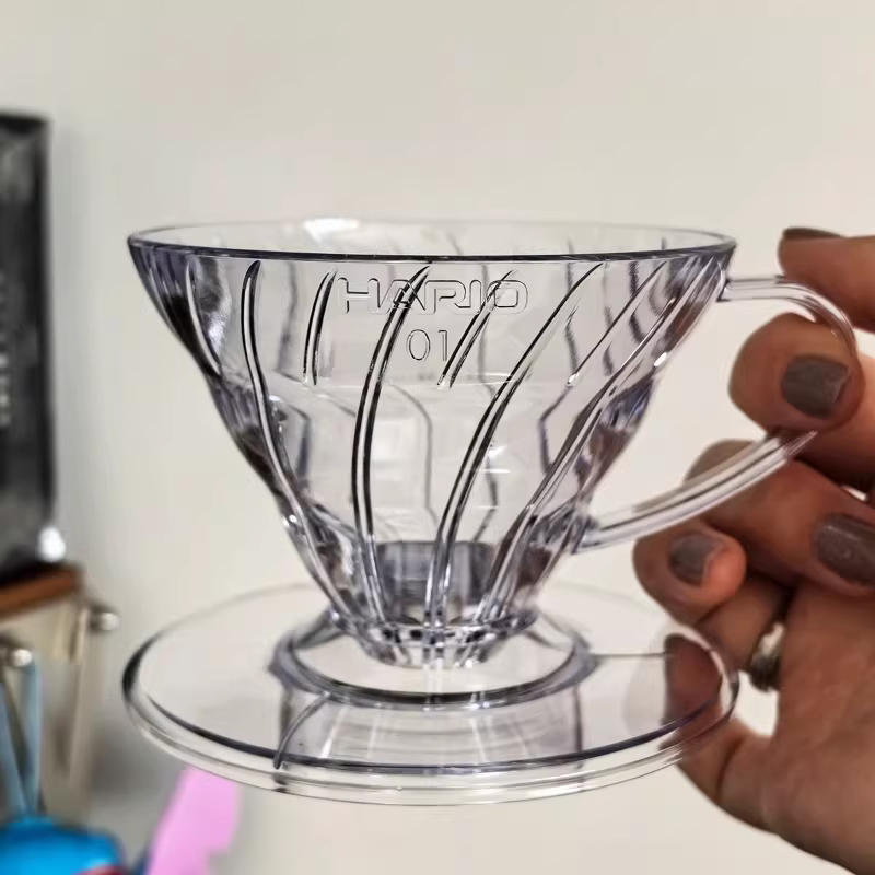 Cốc pha cà phê HARIO kiểu Nhật V60, cốc lọc nhựa trong suốt, cốc lọc nhỏ giọt HARIO V01/02