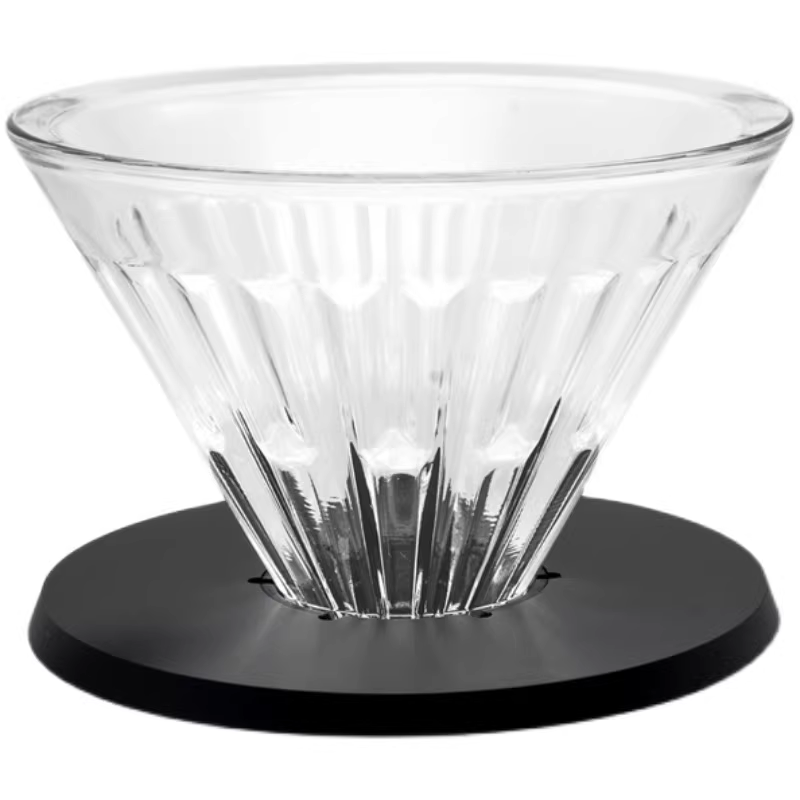 Cốc lọc cà phê thủ công Taimo Glass Ice Eye Filter Cup V01, bộ lọc cà phê đơn nguồn, kiểu nhỏ giọt hình nón đơn giản
