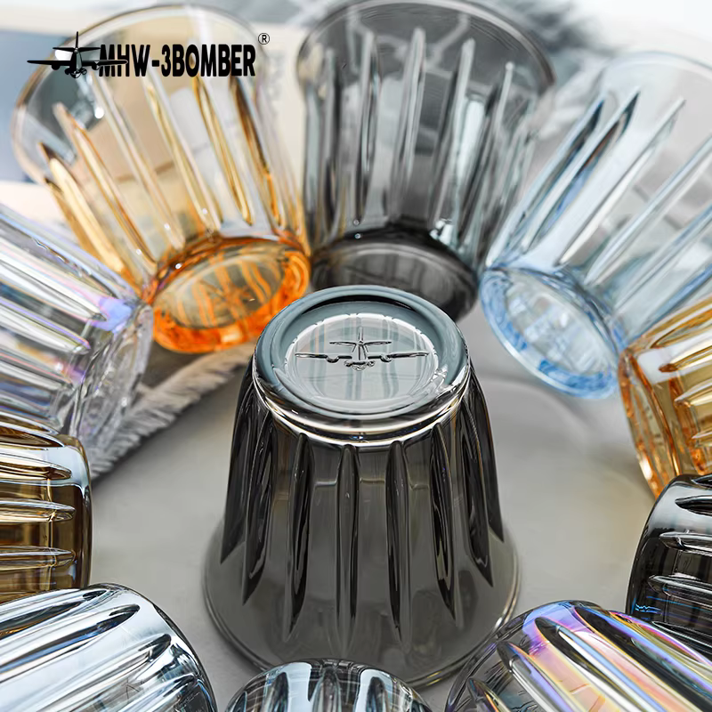 Ly thủy tinh MHW-3BOMBER dòng Wright, ly cà phê latte trắng Ý, phong cách Ý, kiểu dáng Ý