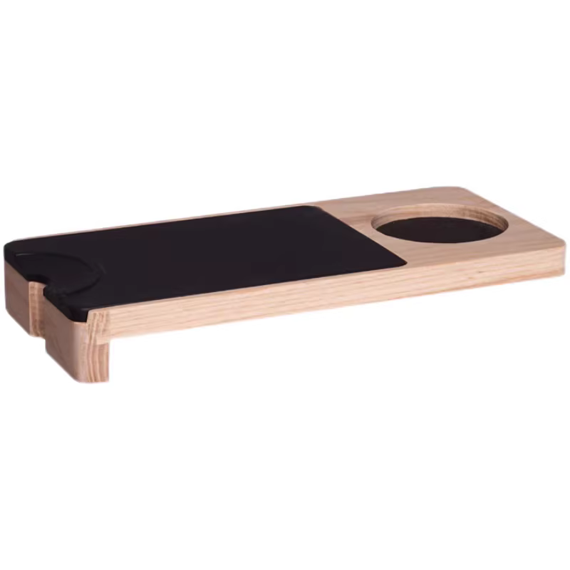 Tấm lót góc bằng gỗ chống trượt cho dụng cụ pha cà phê, đế cao su, thảm phân phối cà phê, tay cầm máy pha cà phê