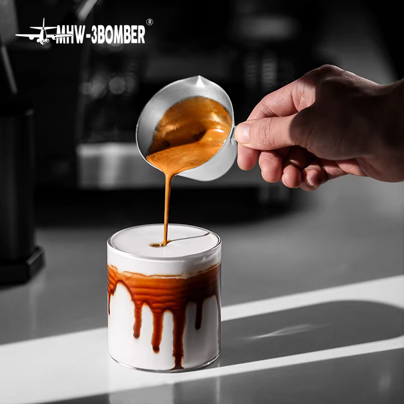 Cốc đong bằng thép không gỉ MHW-3BOMBER, cốc đong nhỏ Zeda espresso, cốc có vạch chia 100ML