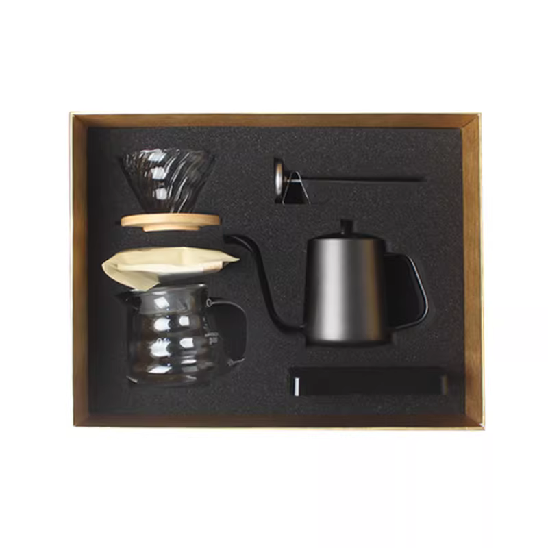 Hộp quà cà phê pha thủ công chuyên nghiệp, thiết bị pha cà phê nguyên chất, bộ ấm pha cà phê thủ công, ấm chia sẻ sáng tạo, cốc lọc để làm quà tặng