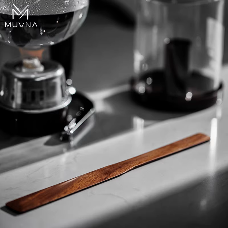 Bình pha cà phê kiểu siphon MUVNA, máy pha cà phê kiểu Pháp, dụng cụ pha cà phê thủ công, que khuấy bằng gỗ nguyên khối, dao khuấy bình siphon, thìa