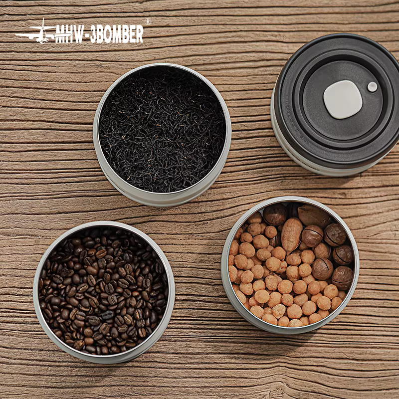 Hũ đựng cà phê bằng thép không gỉ, hộp đựng ngũ cốc, hũ kín chân không