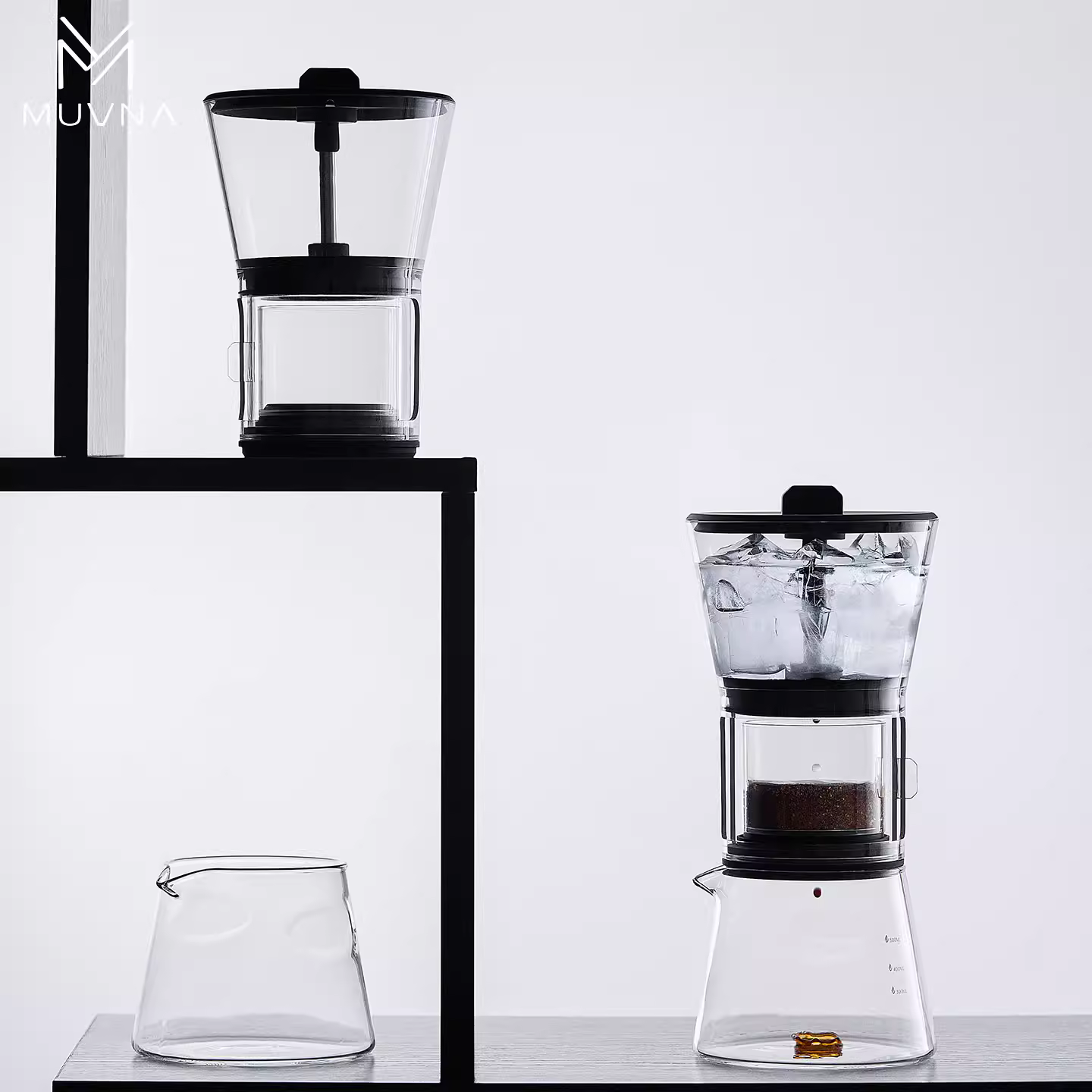 Máy pha cà phê đá MUVNA 600ml, máy pha cà phê nhỏ giọt, bộ lọc nhỏ giọt, pha cà phê thủ công, pha cà phê lạnh, bình pha cà phê đá
