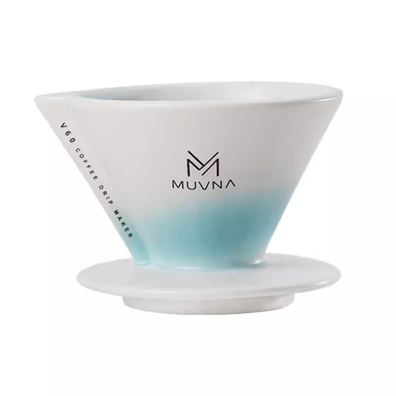 Cốc lọc cà phê thủ công MUVNA Xingchuan, chất liệu gốm, kiểu nhỏ giọt, không gấp gọn, kiểu V60