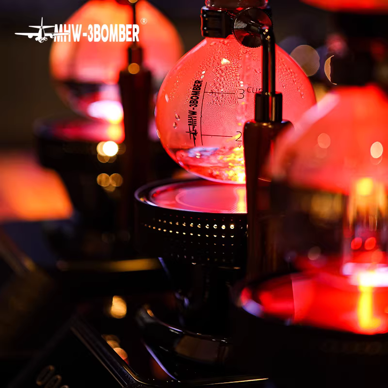 Bình pha cà phê kiểu siphon, bếp điện sóng nhẹ, bình pha cà phê thủy tinh kiểu siphon, bếp điện, máy làm nóng điện, thiết bị pha cà phê