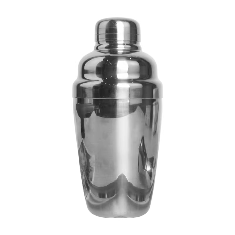 Bộ dụng cụ pha chế cocktail gồm 4 món, bình lắc bằng thép không gỉ 350ML, thìa pha chế, kẹp đá, bộ cốc đong hai đầu.